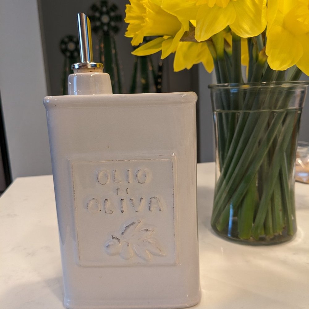 Vietri Lastra Stoneware Olive Oil Container - New